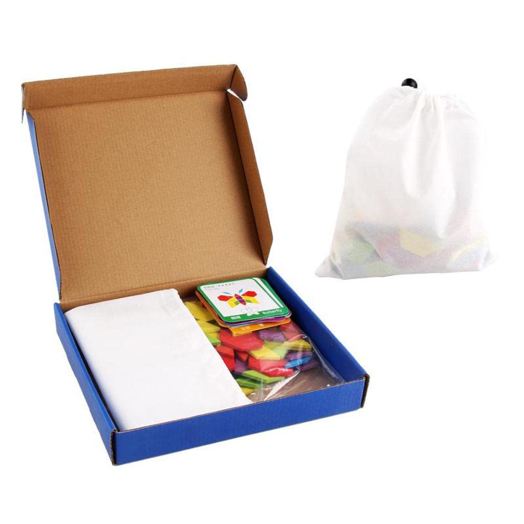 Educational Wooden Pattern Blocks 155 Pieces