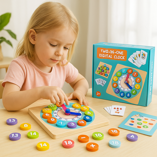 Educational 2 in 1 Digital Clock Mathematics Learning Kit